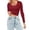 Red, variant on QHWAUAKFBN T Shirts For Women Graphic Lightweight Yoga Crop Slim Fit Long Sleeve Workout Blouse Tshirts Top