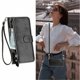 thumbnail image 1 of Galaxy A40 Case with Zipper Wallet Leather Cover & Detachable Crossbody Strap, 1 of 3
