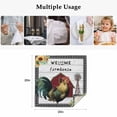thumbnail image 5 of Cloth Napkins Set of 4 - 20x20 Inches, Farmhouse Rooster Washable Reusable Table Napkins, Rustic Red Barn Windmill Sunflowers Soft & Absortbent Dining Napkin for Party Wedding Hotel Restaurant, 5 of 8