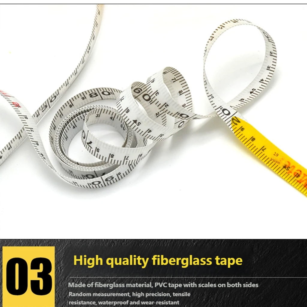 MOMOJIA Multifunction Measuring Tape Fiberglass Tape Measure Ruler for Length Dimension Marking and Line Drawing