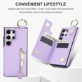 thumbnail image 2 of Dteck for Samsung Galaxy S21 Ultra Case Wallet with Card Holder, PU Leather Zipper Pocket Card Slots Front Cover Flip Kickstand Shockproof Phone Case for Galaxy S21 Ultra 5G,Purple, 2 of 6