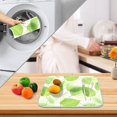 thumbnail image 4 of Ryvnso Green Leaves Dish Drying Mat for Kitchen Countertop 16x18 Small Dish Pad Drainer Rack Dish Sink Mats, 4 of 7