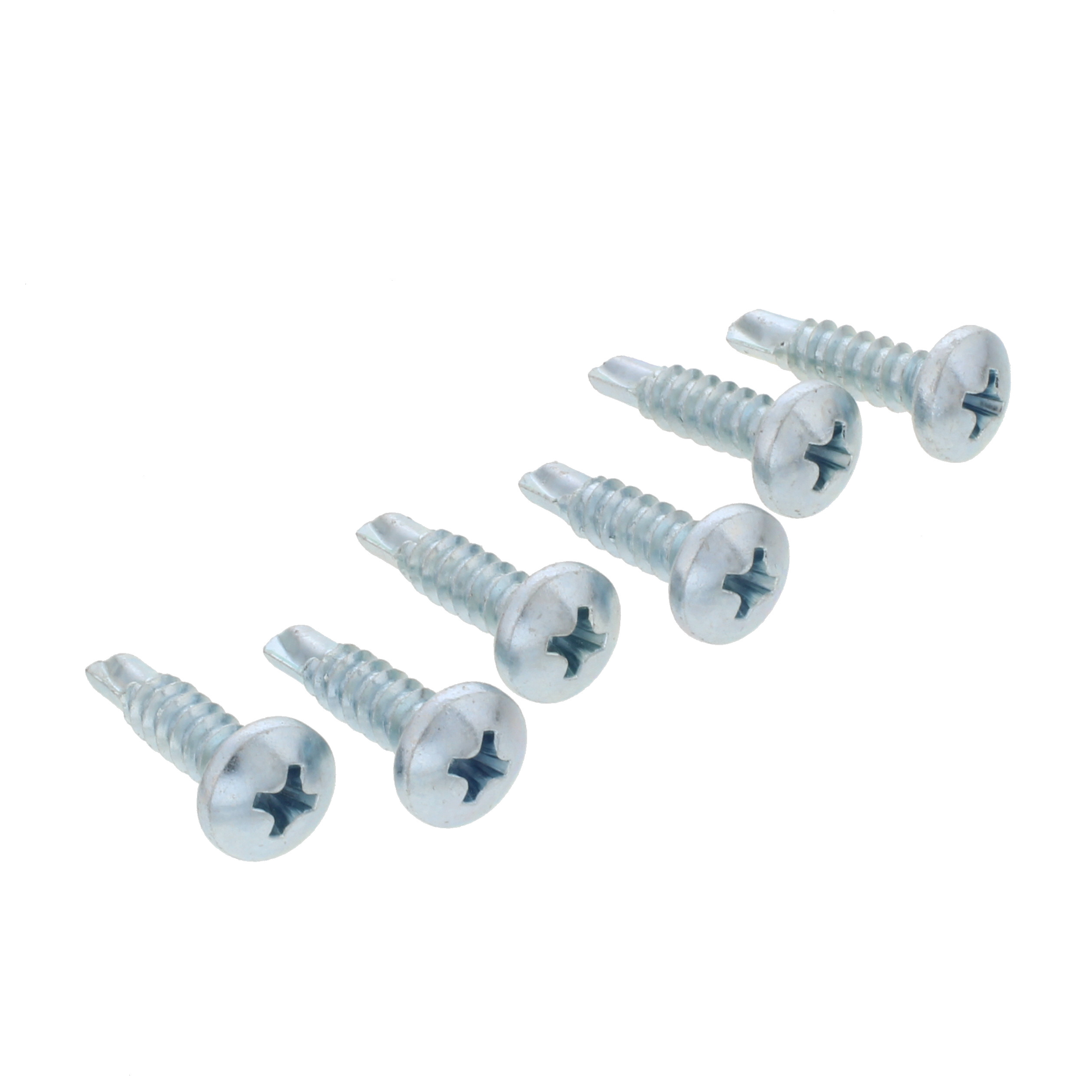 Bulldog Hardware #10 x 3/4 in. Self-Drilling Phillips Pan Head Sheet Metal Screw, Zinc Plated (6 Pack)