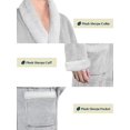 thumbnail image 4 of Mens Plush Fleece Robe | Soft, Warm, Spa Bathrobe for Men, Shawl Collar, 4 of 6