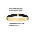 thumbnail image 4 of INSPIRE CHIC Women Metal Shiny Polished Gold Mirror Stretch Waist Dress Belts Black Metal width:4cm/1.57"(M), 4 of 5