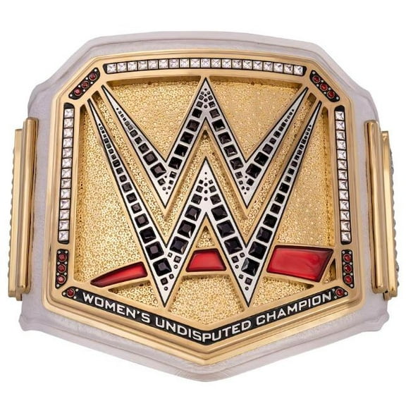 Women's Undisputed Championship Belt Replica 5mm -Genuine Leather, Adjustable Closure, 11x11 Brass Plates,