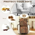thumbnail image 5 of TSOVTHRID Brown Leopard Lightning Print Recliner Chair Covers Stretch Recliner Slipcovers Reclining Furniture Protector Washable Sofa Couch Cover with Storage Pocket for Pets Dog Cat, 5 of 7