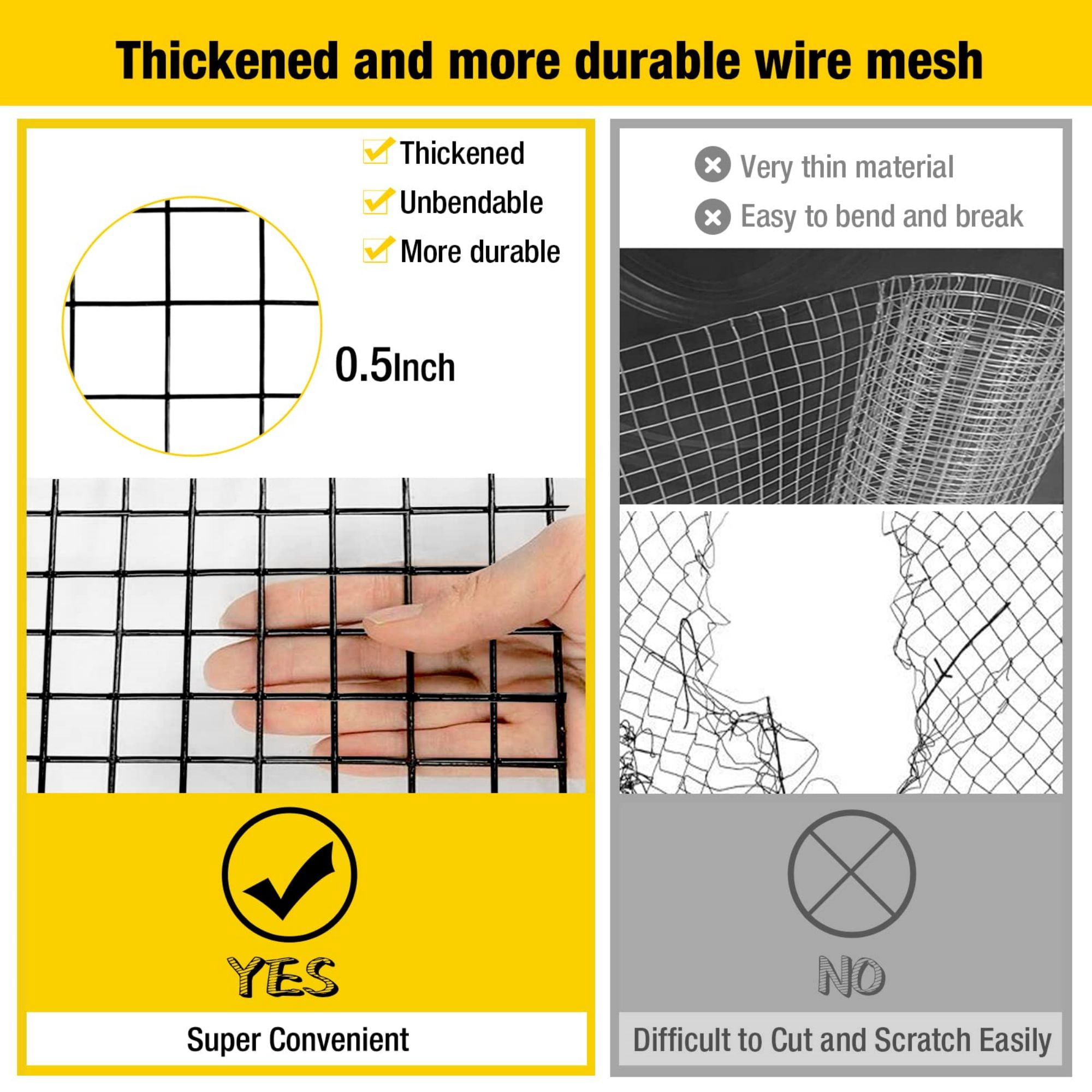 Aivituvin Chicken Wire Chicken Fence Wire Mesh Netting Cages Animal Barrier Garden Aviary Plant Craft Projects