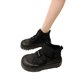 thumbnail image 3 of Botas de nieve de suela gruesa para mujer, otoño, versátiles, casuales, zapatos de algodón grueso con forro polar del noreste para mujer, 3 of 5