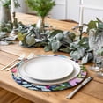 thumbnail image 6 of Round Placemats Abstract Art 15 inch Set of 4 Table Mats for Dining Table Colorful Plants Heat Resistant Non-Slip Kitchen & Home Decorative Place Mat Set, 6 of 8