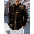 thumbnail image 3 of Mens Long Sleeve Shirt Button Down Loose Fit Vintage Shirts Banded Collar Tops Henley Shirt White XXL, 3 of 5