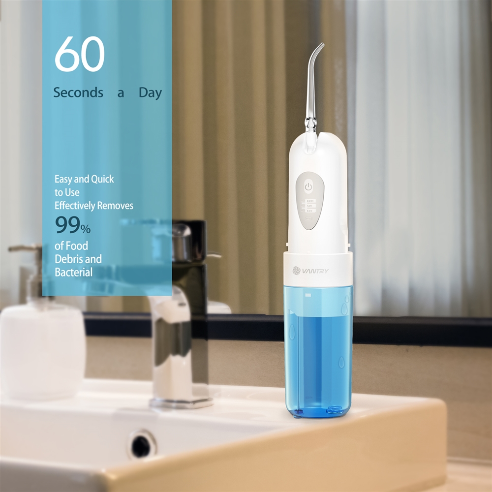 Portable Water Flosser Cordless, [UPGRADED] Rechargeable Waterproof