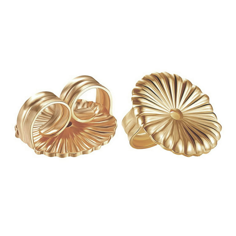 14K Solid Gold Earring Backs Silicone Rubber Plastic Ear Piercing