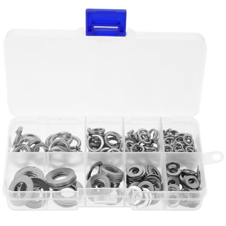 TABLZONE 200pcs Stainless Steel Small Flat Washers for Screws Rustproof Hardware Kit
