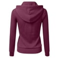 thumbnail image 3 of Mrat Hoodies and Sweatshirts Womens Casual Hoodies Sweatshirt Drawstring Loose Fitting Hooded Pullover Tops S-227 Wine M, 3 of 3