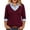 Red, variant on Women's Blouse Plus Size V Neck Striped Two-In-One Top Long Sleeve Loose Casual Shirt Womens Fashion Black XL-5XL