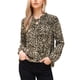 thumbnail image 1 of INSPIRAR CHIC Blusa de Mujer con Estampado de Leopardo, Cuello con Lazo, Manga Larga de Linterna Casual, Talla S, 1 of 6