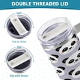 thumbnail image 5 of SKYSONIC 40 oz Cute Panda Face Tumbler with Handle and Straw Lid, Insulated Cup Reusable Stainless Steel Water Bottle Travel Mug, 5 of 7