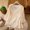 Beige, variant on Sentmoon Business Casual Tops for Women Crew Neck Loose Linen Summer Beach Shirts Embroidery Three Quarter Length Sleeve Concert Outfits for Women Comfy for Tropical Vacation L