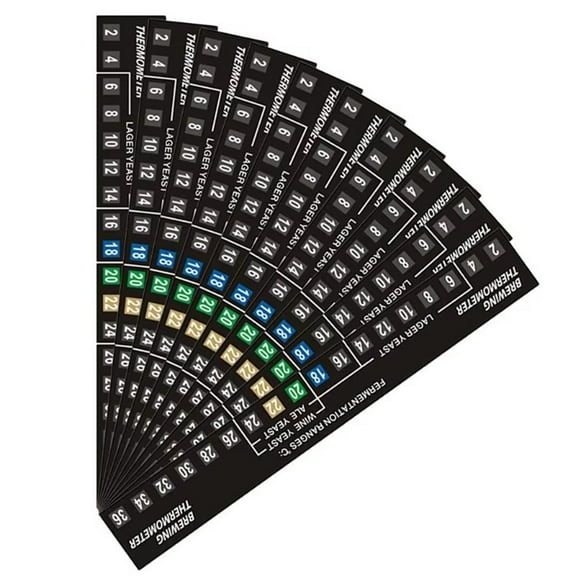 10 * Thermometer Sticker-Black