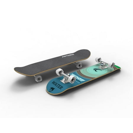 Fathom by Shark Wheel Elements Water Street Deck Skateboard with Shark (Best Decks For Street Skating)