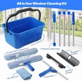 thumbnail image 2 of Professional Window Cleaning Kit with Bucket 3 Gallon, 76" Long Handle Window Squeegee and Microfiber Scrubber, High Windows Washing Equipment, Window Cleaner Tool for Commercial, Home, Outdoor, Car, 2 of 7