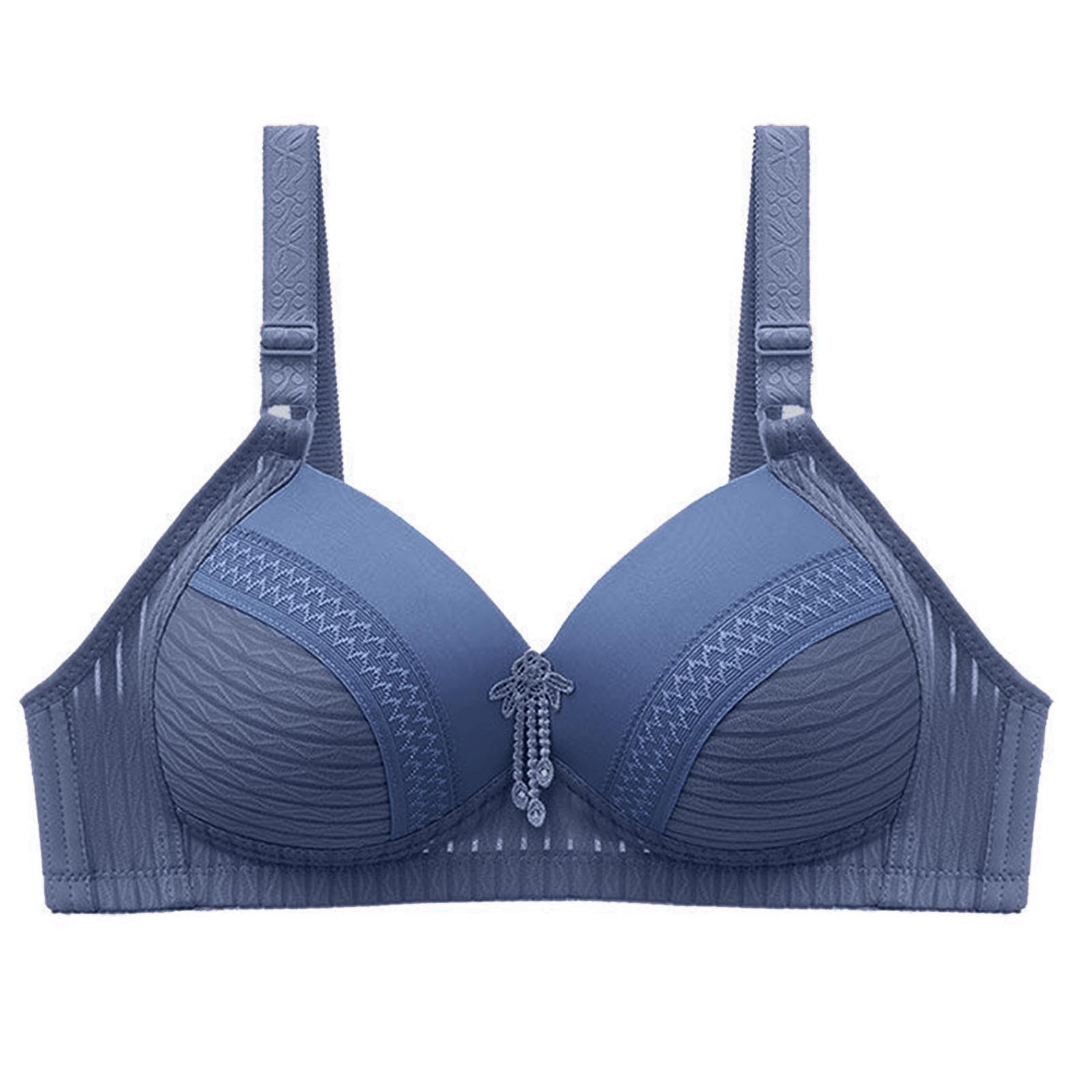 Bigersell Women Sports Bra Women Solid Color Fashion Bowknot Comfortable  Hollow Out Bra Underwear No Underwire Tall Size Padded Bralettes for  Female, Style 7680, Blue 40B 