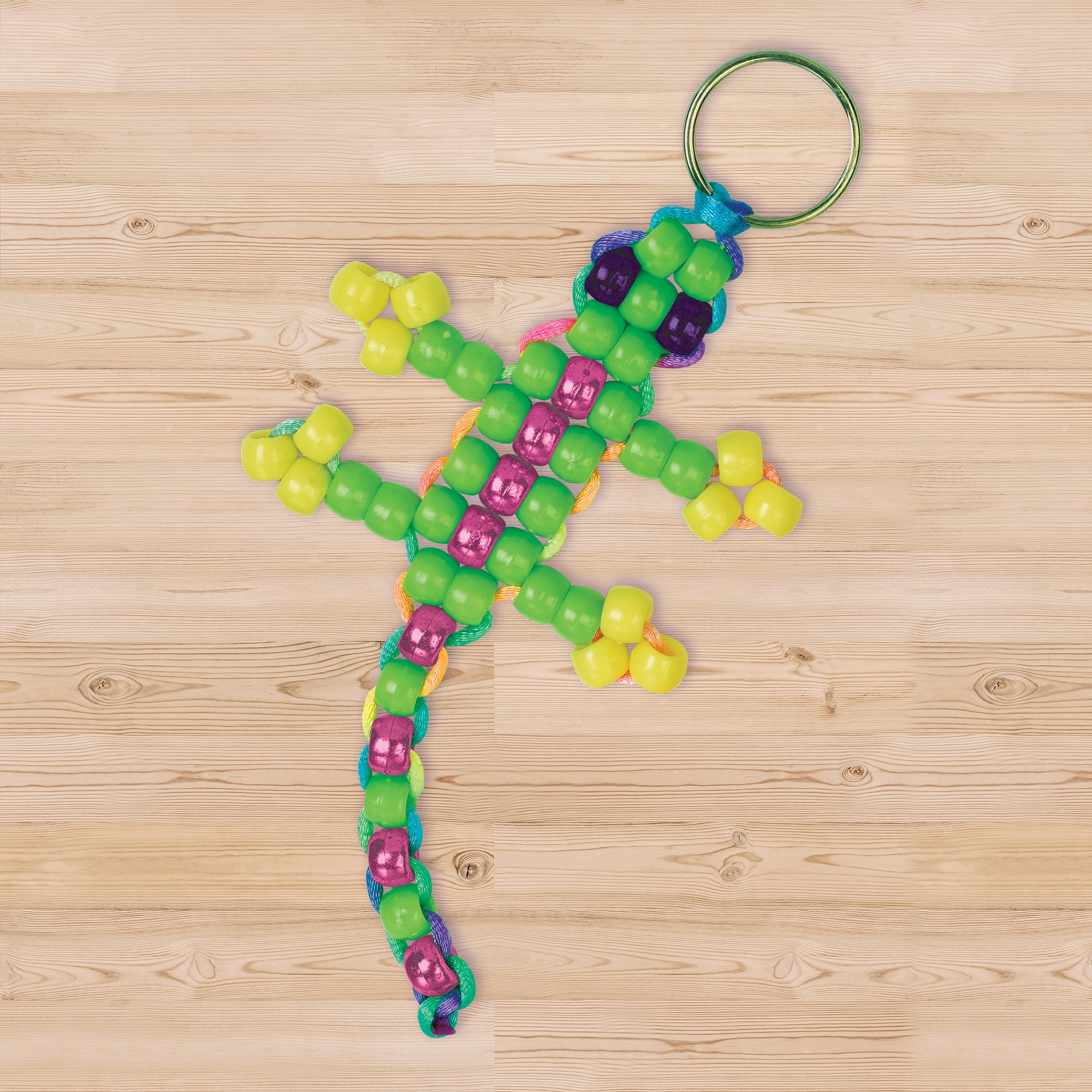 Magenta Neon Bright Plastic Craft Beads Mix (113g)