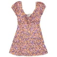 thumbnail image 5 of Billabong Women's Dream Floral Daisy Puff Sleeve Fit & Flare Mini Dress (Small, Multi), 5 of 8