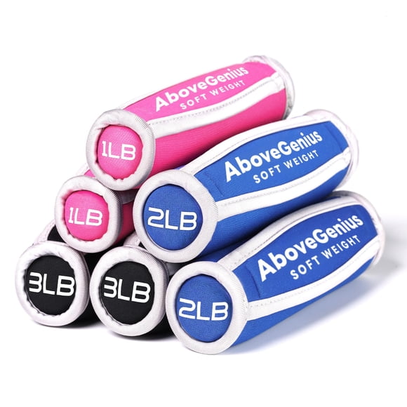 Juego de pesas de mano AboveGenius para mujeres y hombres de 1/2/3 libras x3