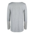 thumbnail image 5 of Blusa de manga larga con cuello redondo y estampado de rayas con cuello redondo y moda sexy para mujer Pompotops FGAJ3942, 5 of 5
