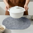 thumbnail image 4 of Unique Bargains 6pcs Oval Table Mats for Kitchen Starry Gray/Dark Gray 17.3"x11.8", 4 of 6