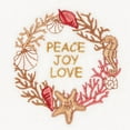 thumbnail image 5 of Linum Home Textiles Christmas Peace Embroidered Turkish Cotton Hand Towel - Set of 2, 5 of 7