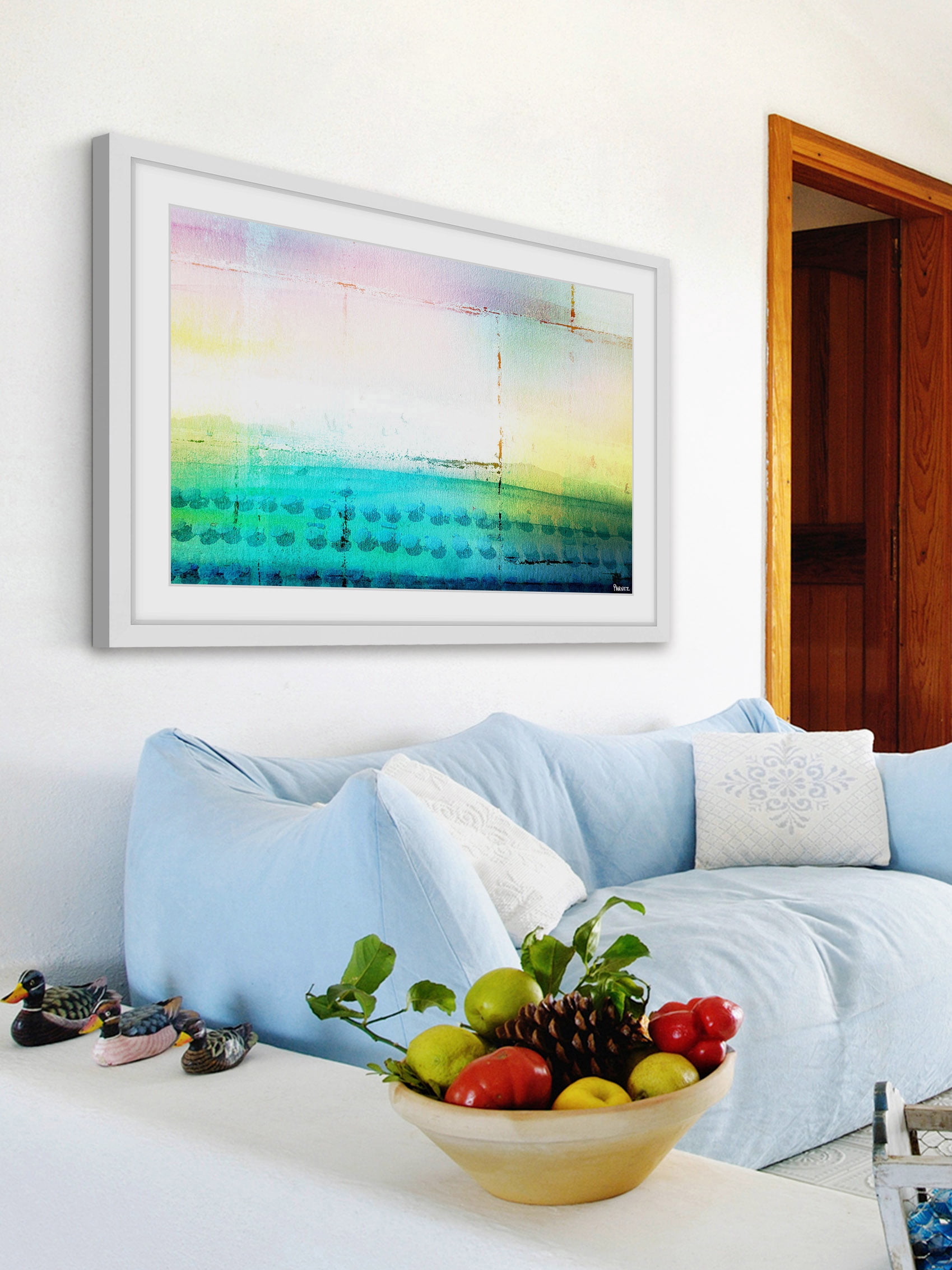 "Beach Light" Framed Painting Art Print, 18" x 1.5"
