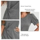 thumbnail image 1 of Vestido Casual Torcido, Poliéster Longitud Media Vestido Casual De Verano Dobladillo Irregular Cuello Redondo Manga Corta Abullonada Para Fiesta, 1 of 6