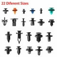 thumbnail image 3 of 635Pcs 22 Kinds Mixed Black Plastic Fasteners Rivets for Car SUV Bumper Fender, 3 of 5
