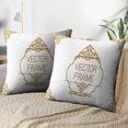 thumbnail image 3 of LALILO Throw Pillow Covers Gold Border Frame Certificate With Cushion Cover 18" x 18", 2 Pack, 3 of 6