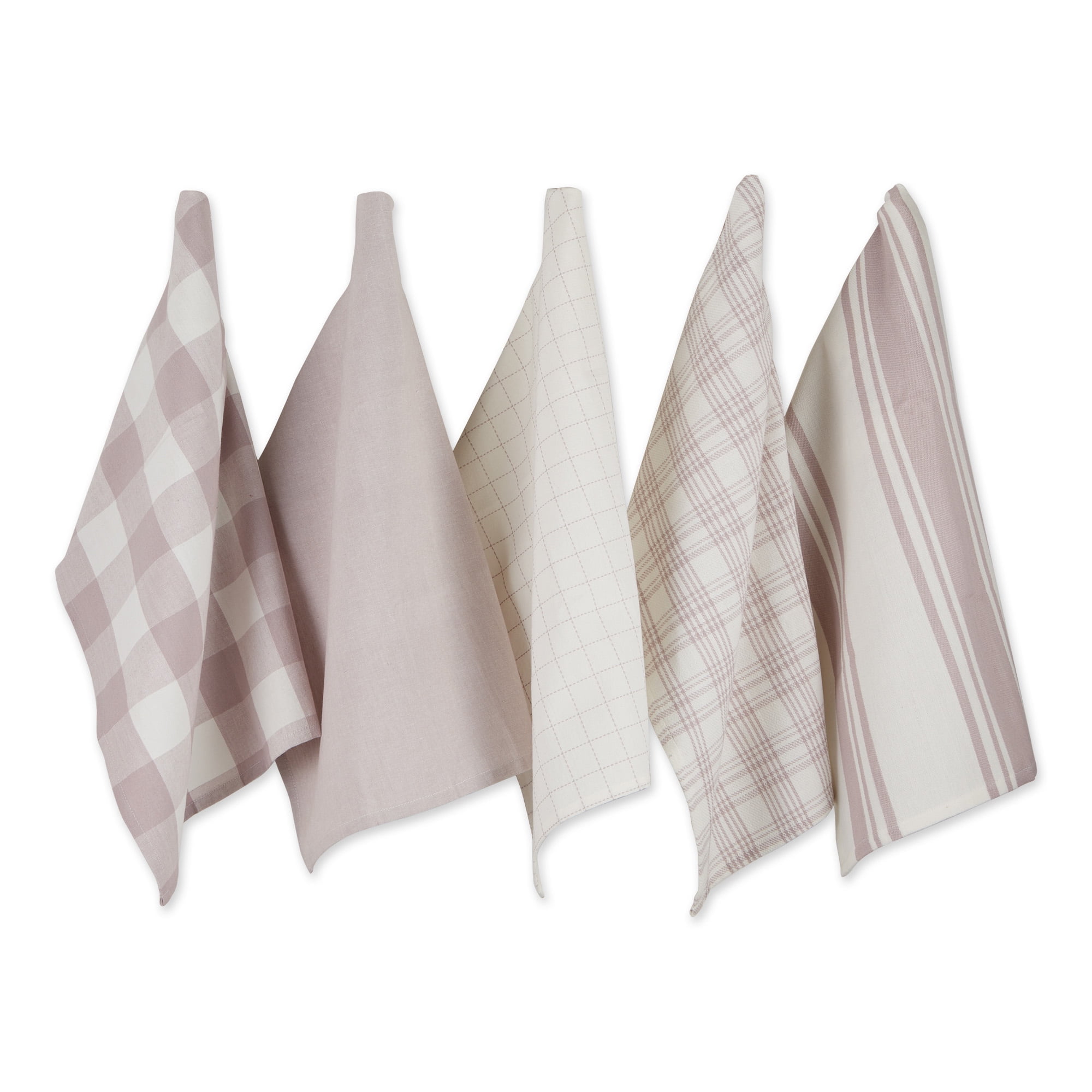 Details about   DII Asst Dusty Lilac Everyday Dishtowel Set of 5 