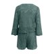 thumbnail image 4 of MKLEKYY conjunto Corto de Dos Piezas de Encaje Ajustado para Mujer, Top y Pantalones Cortos Sexis con Cuello En V y Mangas Acampanadas, Trajes de Fiesta con Bordado Suave y Hueco, 4 of 4
