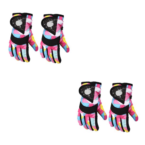 Inteprter 2 piezas de guantes de nieve para niños, antideslizantes, cálidos, impermeables, prácticos mitones de rendimiento, suministros para exteriores Type2 NO2 Inteprter CBP221125