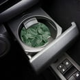 thumbnail image 3 of FMSHPON Green Leaves Close Up Set of 2 Car Coaster for Drinks, Absorbent Ceramic Stone Coasters Cup Mat with Cork Base for Home Kitchen Room Coffee Table Bar Decor, 3 of 5