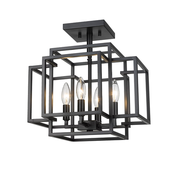 4 Light Semi-Flush Mount In Modern Style-14.5 Inches Tall And 14 Inches Wide Z-Lite 454Sf-Mb