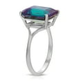 thumbnail image 2 of Galaxy Gold 14K Solid White Gold Octagon Shape Emerald Brilliant Cut 6.00 CTW Ring with Grown Genuine Alexandrite Color Changing (6.0), 2 of 2