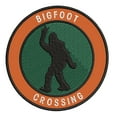thumbnail image 1 of Bigfoot Crossing 3.5" Iron On Or Sew On Embroidered Fabric Badge Patch Unexplained Mysteries Iconic Series, 1 of 2