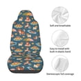 thumbnail image 4 of Wukai Beach Dog Full Set Car Seat Covers with Soft Padding Universal Auto Front Seats Protector and Cushion Mat, 4 of 5