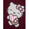 thumbnail image 4 of Hello Kitty Toddler Girls' Fleece Sweatshirt and Pants Set Deep Burgundy, 4 of 5