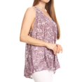 thumbnail image 4 of Sakkas Bohemian Summer Sleeveless Blouse - Mauve - One Size, 4 of 5