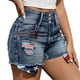 thumbnail image 2 of WILLBEST Jeans Mujer Pantalones Cortos de Mezclilla Para Mujer, Cintura Alta, Casuales, Cómodos, Diseño Estampado, Versátiles, Para Primavera, Verano y Otoño, Para Uso Diario, de Fácil Cuidado., 2 of 8
