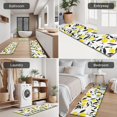 thumbnail image 5 of Yellow Lemon Fruit Leaves White Pattern Kitchen Rugs Sets Of 3,Kitchen Runner Rugs Non Skid Washable,Decorative Kitchen Floor Mats for Kitchen,Sink,Laundry,17"x30"+ 17"x47" + 17"x59", 5 of 6