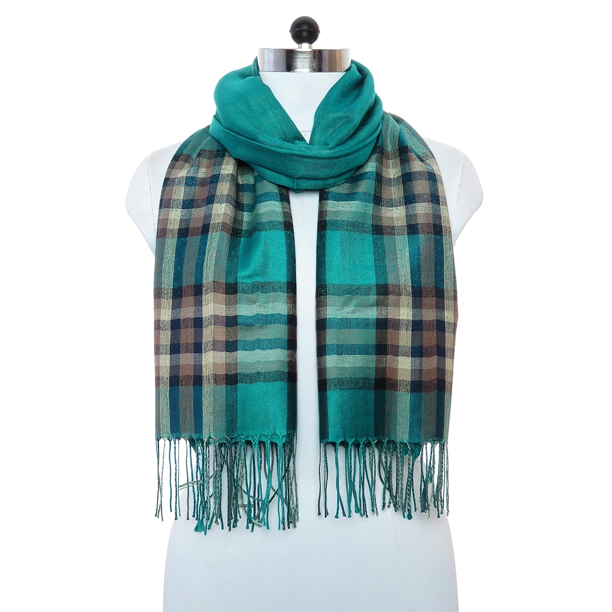 teal plaid scarf